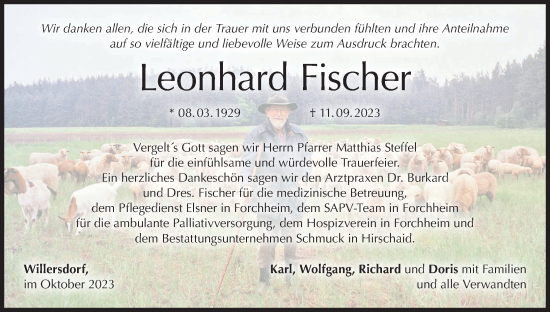 Anzeige von Leonhard Fischer von MGO