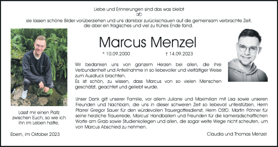Anzeige von Marcus Menzel von MGO