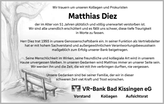 Anzeige von Matthias Diez von MGO