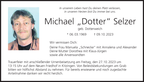 Anzeige von Michael Selzer von MGO