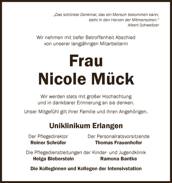 Anzeige von Nicole Mück von MGO