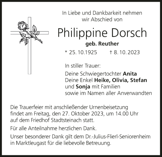 Anzeige von Philippine Dorsch von MGO