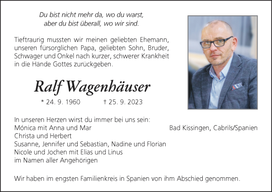 Anzeige von Ralf Wagenhäuser von MGO