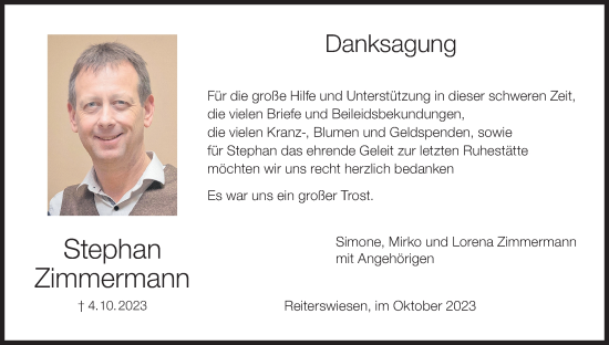 Anzeige von Stephan Zimmermann von MGO
