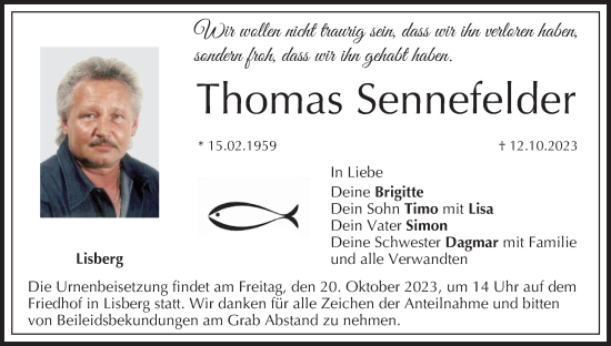 Anzeige von Thomas Sennefelder von MGO