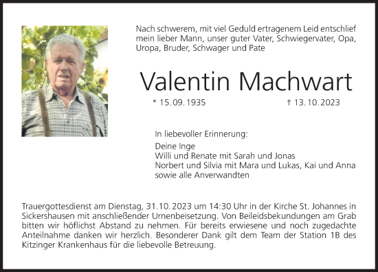 Anzeige von Valentin Machwart von MGO