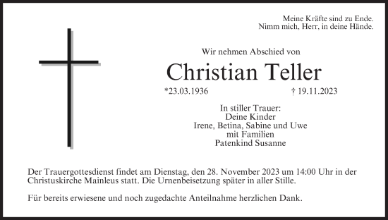 Anzeige von Christian Teller von MGO