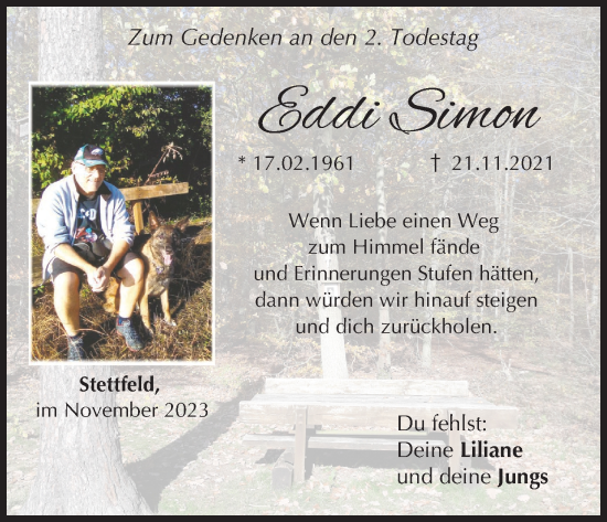 Anzeige von Eddi Simon von MGO