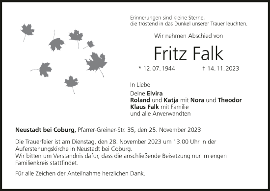 Anzeige von Fritz Falk von MGO