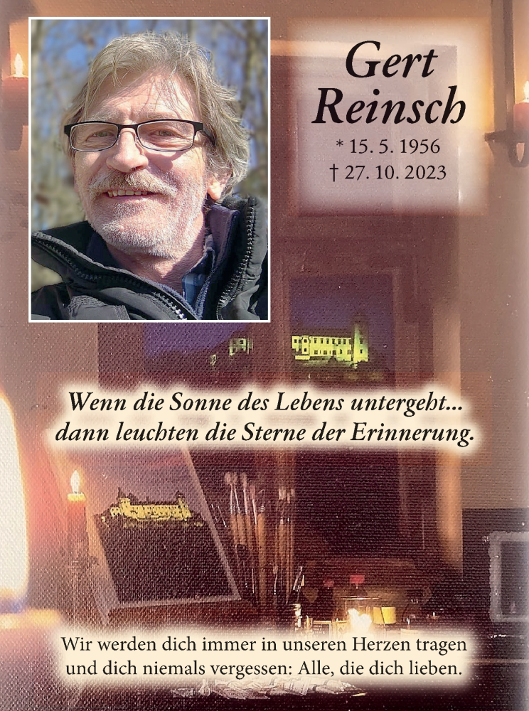  Traueranzeige für Gert Reinsch vom 04.11.2023 aus MGO