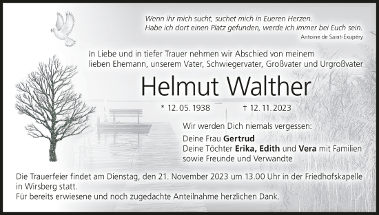 Anzeige von Helmut Walther von MGO