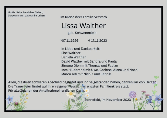 Anzeige von Lissa Walther von MGO