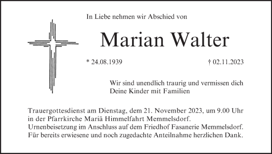 Anzeige von Marian Walter von MGO