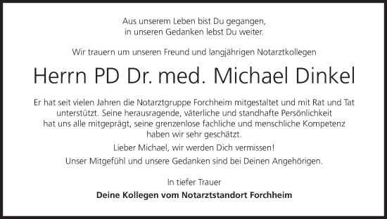 Anzeige von Michael Dinkel von MGO