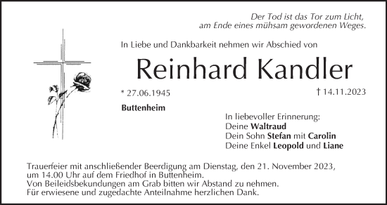 Anzeige von Reinhard Kandler von MGO
