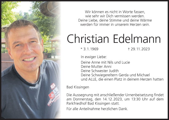 Anzeige von Christian Edelmann von MGO