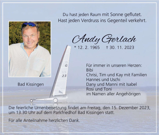 Anzeige von Andy Gerlach von mgo