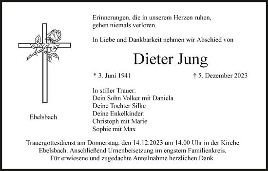 Anzeige von Dieter Jung von MGO