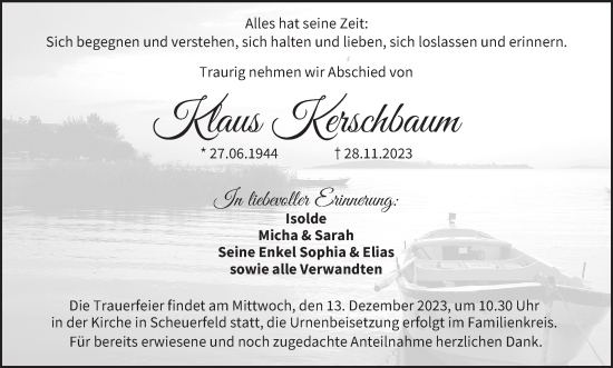 Anzeige von Klaus Kerschbaum von MGO