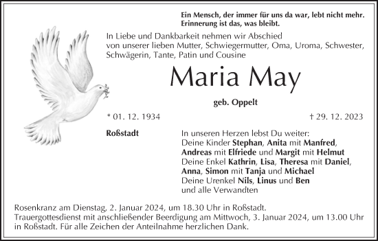 Anzeige von Maria May von MGO