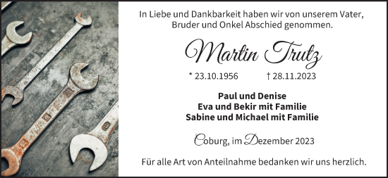 Anzeige von Martin Trutz von MGO