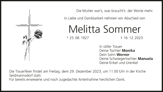 Anzeige von Melitta Sommer von MGO