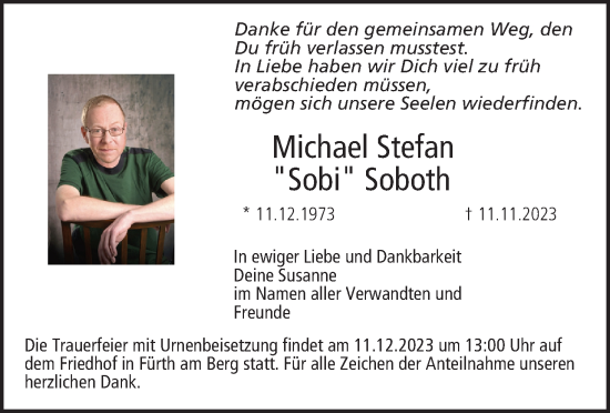 Anzeige von Michael Soboth von MGO