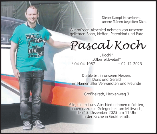 Anzeige von Pascal Koch von MGO