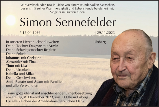 Anzeige von Simon Sennefelder von MGO