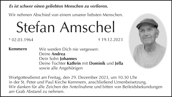 Anzeige von Stefan Amschel von MGO