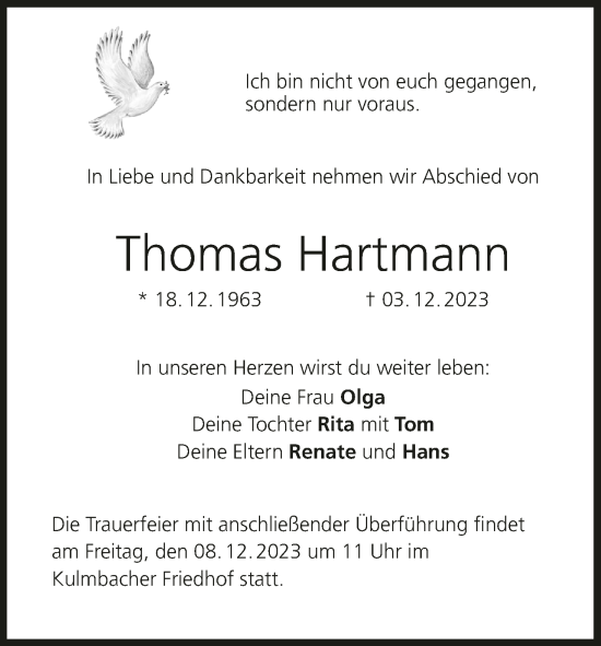 Anzeige von Thomas Hartmann von MGO