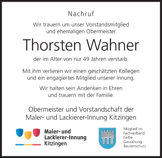 Anzeige von Thorsten Wahner von MGO