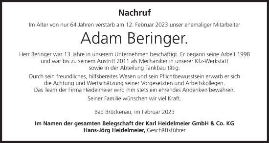 Anzeige von Adam Beringer von MGO