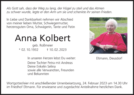 Anzeige von Anna Kolbert von MGO