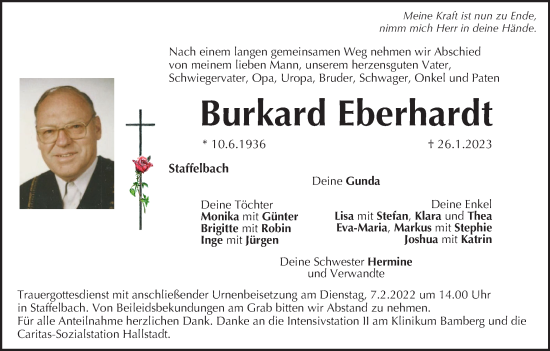 Anzeige von Burkard Eberhardt von MGO