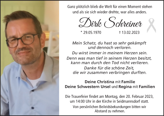 Anzeige von Dirk Schreiner von MGO