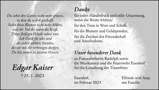 Anzeige von Edgar Kaiser von MGO