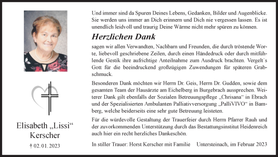 Anzeige von Elisabeth  Kerscher von MGO