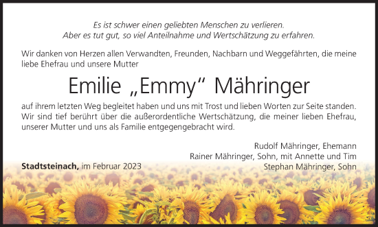 Anzeige von Emilie Mähringer von MGO
