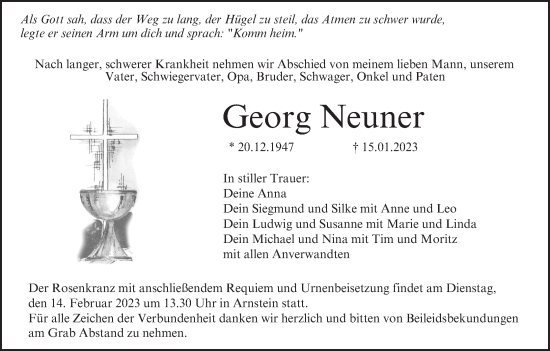 Anzeige von Georg Neuner von MGO