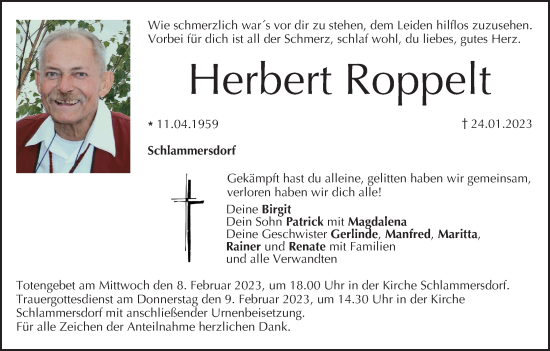 Anzeige von Herbert Roppelt von MGO
