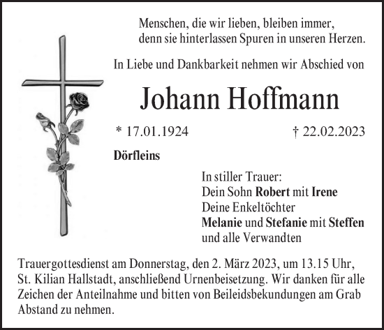 Anzeige von Johann Hoffmann von MGO