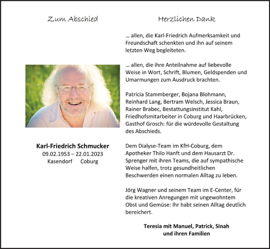 Anzeige von Karl-Friedrich Schmucker von MGO