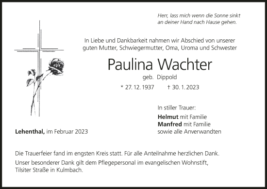 Anzeige von Paulina Wachter von MGO