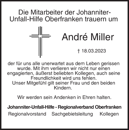 Anzeige von André Miller von MGO
