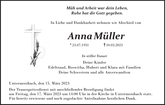 Anzeige von Anna Müller von MGO