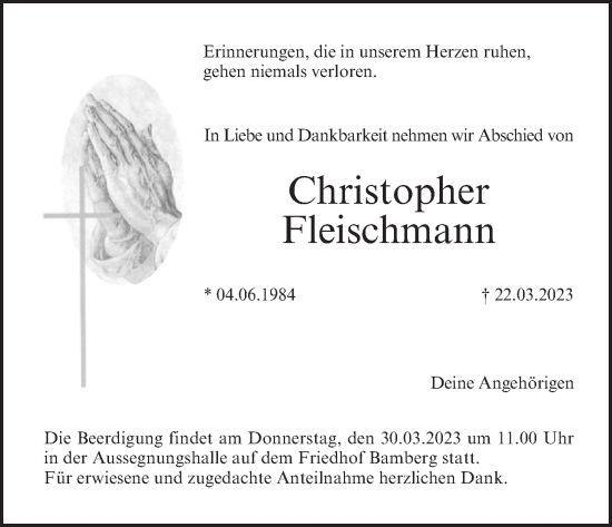 Anzeige von Christopher Fleischmann von MGO
