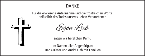 Anzeige von Egon Lieb von MGO