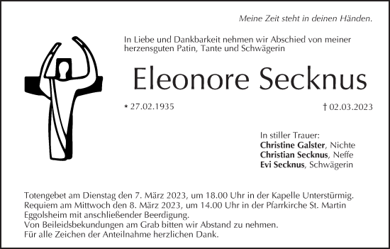 Anzeige von Eleonore Secknus von MGO