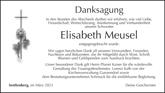 Anzeige von Elisabeth Meusel von MGO